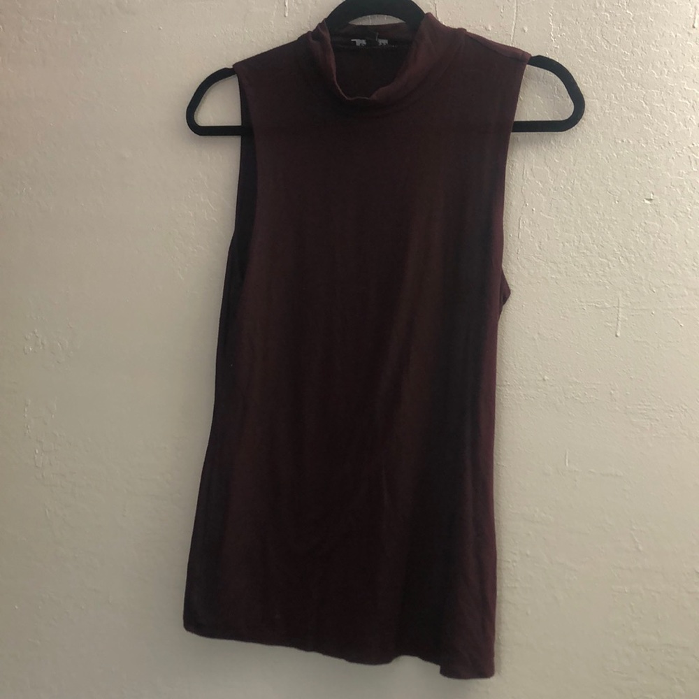 Express Dark purple mock neck tank